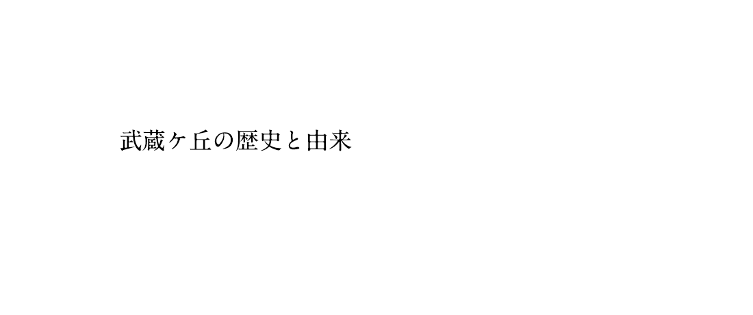武蔵ケ丘の歴史と由来